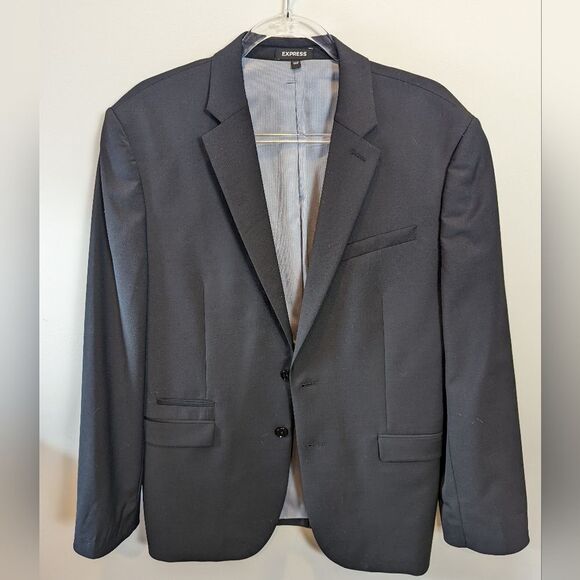 Two button Men's Express black blazer jacket but can be unisex size 42R … - Picture 1 of 11